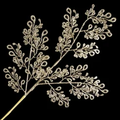 New Christmas Forever SPRAY LEAVES HOLLOW 31″ CHAMPAGNE GLITTER
