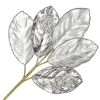 Best Christmas Forever SPRAY LEAVES MAGNOLIA 23″ SILVER METALIC W/ GLITTER