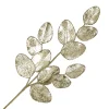Best Christmas Forever SPRAY LEAVES METALLIC 29.5″ CHAMPAGNE FABRIC ROSE LEAVES
