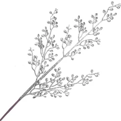Best Christmas Forever SPRAY LEAVES MINI 26″ SILVER GLITTER