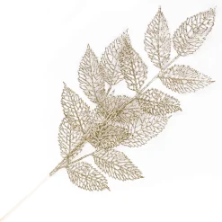 Sale Christmas Forever SPRAY LEAVES NET 31.5″ CHAMPAGNE GLITTER