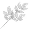 Best Christmas Forever SPRAY LEAVES NET 31.5″ SILVER GLITTER