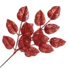 Online Christmas Forever SPRAY LEAVES ROSE 22″ RED 22″ GLITTER
