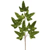 Hot Christmas Forever SPRAY LEAVES VELVET 27.5″ DARK GREEN W/GLITTER