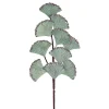 Best Christmas Forever SPRAY LEAVES VELVET FAN 26.3″ AQUA GREEN FABRIC W/GLTR