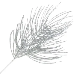 Best Christmas Forever SPRAY NEEDLE PINE LONG 26″ SILVER GLITTER