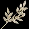 New Christmas Forever SPRAY PEARLS W/ LEAVES 26″ CHAMPAGNE GLITTER