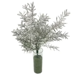 Best Christmas Forever SPRAY PINE FLOCKED 12″ NEEDLE PINE GREEN
