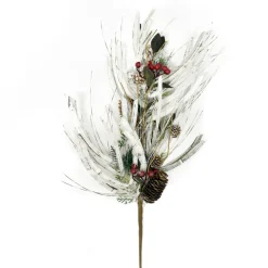 Sale Christmas Forever SPRAY PINE FROSTED 31″ FARMHOUSE W/BERRIES & PINE CONE
