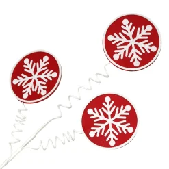 Online Christmas Forever SPRAY SNOWFLAKE DISC 28.5″ RED/WHITE FELT