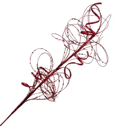 Hot Christmas Forever SPRAY SPIRAL GRASS 26″ BURGUNDY GLITTER