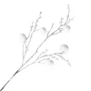 Best Christmas Forever SPRAY TWIG 34″ FLOCKED BRANCH W/ 5 SNOW BALLS