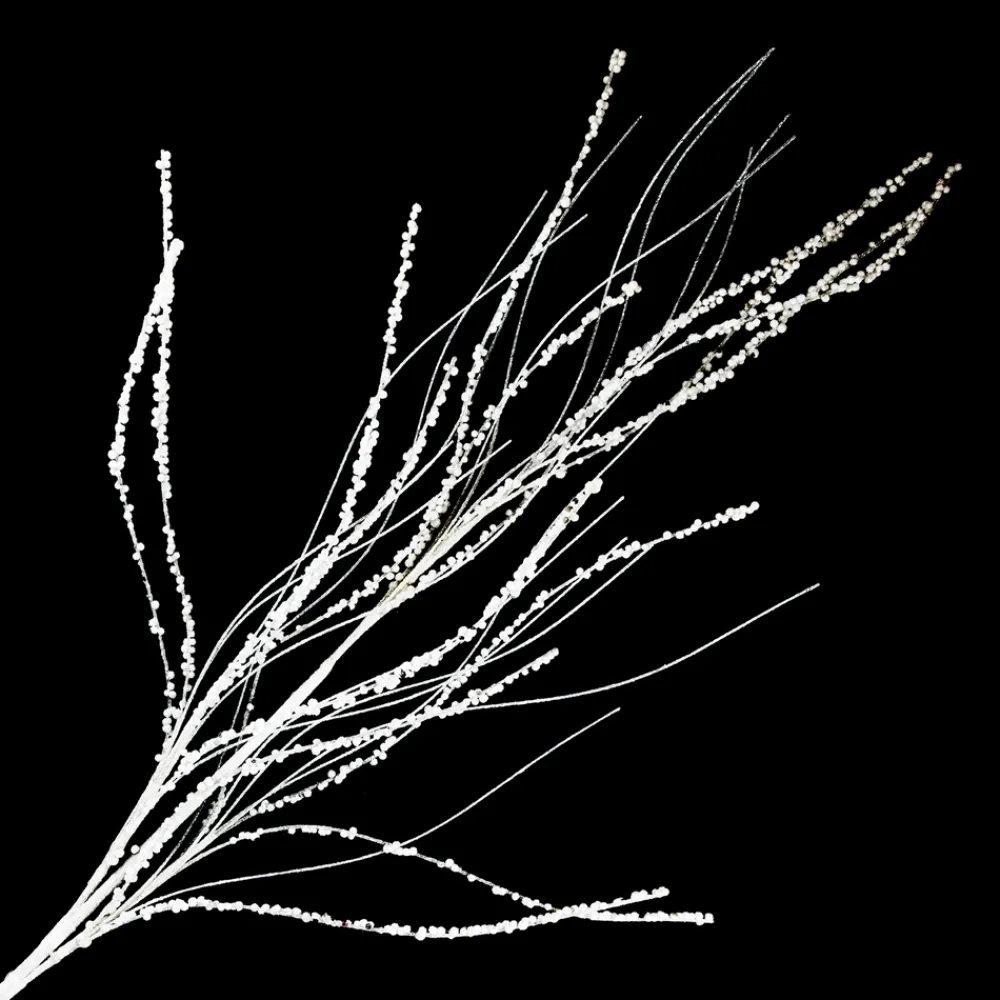 Outlet Christmas Forever SPRAY TWIG 39″ WHITE W/ MINI BALLS