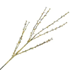 Best Christmas Forever SPRAY TWIG W/LEAF 31″ GOLD GLITTER