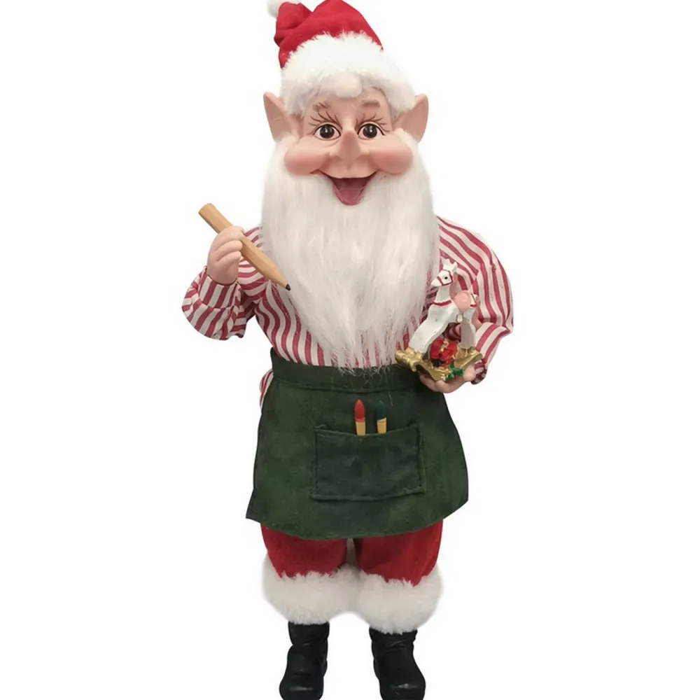 New Christmas Forever STANDING ELF 12″ WORK SHOP OUTFIT W/ PENCIL