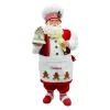 Hot Christmas Forever STANDING SANTA 11″ BAKER RED/WHITE W/ GINGERBREAD HOUSE