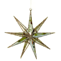 Christmas Forever STAR 4D MIRROR | WIRE 17.5″x17.5″ GLITTER | SHINY