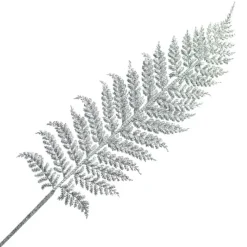 Hot Christmas Forever STEM FERN FANCY 32″ SILVER GLITTER