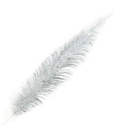 Christmas Forever STEM FERN LEAF 22.5″ GLITTER SILVER