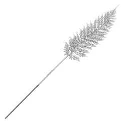 Sale Christmas Forever STEM FERN LEAF 32″ SILVER GLITTER