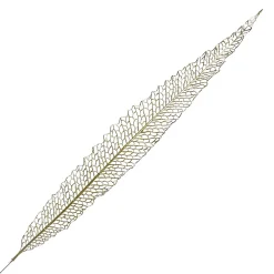 New Christmas Forever STEM LEAF ELONGATED HOLLOW 40″ CHAMPAGNE GLITTER