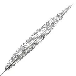 Online Christmas Forever STEM LEAF ELONGATED HOLLOW 40″ SILVER GLITTER