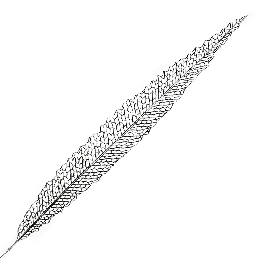 Online Christmas Forever STEM LEAF ELONGATED HOLLOW 40″ SILVER GLITTER