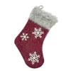 New Christmas Forever STOCKING 18″ FAUX FUR RED W/ SNOWFLAKE