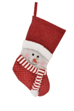 Online Christmas Forever STOCKING 19″ RED /WHITE W/PLUSH SNOWMAN R