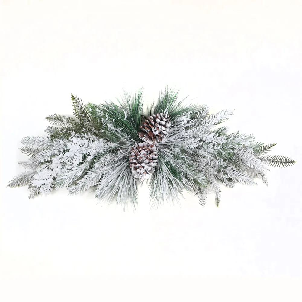 Online Christmas Forever SWAG PINE 31″ FLOCKED MIXED PINE W/ PINE CONES