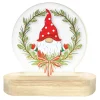 Discount Christmas Forever TABLE DECOR ACRYLIC LIGHTED TABLETOP 6″x2.5″x6.5″ GNOME LED STRIP+6/18TIMER