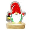 Best Christmas Forever TABLE DECOR PINEWOOD | ACRYLIC LED LIGHTS 6″ X 2.5″ X 8″ – GNOME WITH LAMP