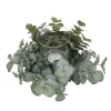 Sale Christmas Forever TABLE DECOR W/ VASECANDLE HOLDER 14″ EUCALYPTUS