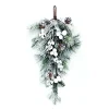 Sale Christmas Forever TEARDROP PINE 28.5″ FLOCKED MIXED PINE W/ PINE CONES AND WHITE SNOW BALLS