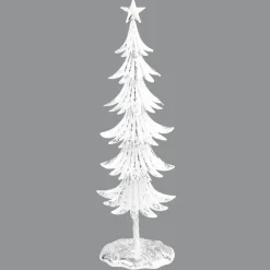 Outlet Christmas Forever TREE 24″ WHITE METAL W/ SILVER FOIL