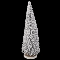 Sale Christmas Forever TREE BOTTLE BRUSH FLOCKED SLV 20″ W/SILVER BERRIES