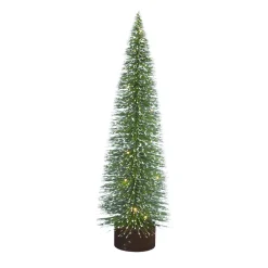 Discount Christmas Forever TREE BOTTLE BRUSH/ VILLAGE 20″ VILLAGE W/ 15 LED W/ WHITE TIPS B/O