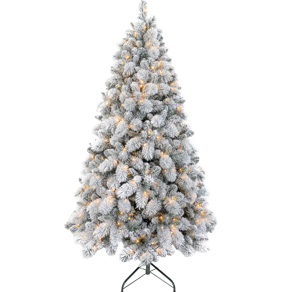 Online Christmas Forever TREE FLOCKED ALASKA PINE 5’/549T 230-LED WARM WHITE LIGHTS
