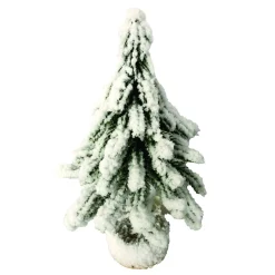 Clearance Christmas Forever TREE FLOCKED ALPINE 8″ W/ WOODEN BASE