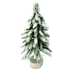 Discount Christmas Forever TREE FLOCKED ALPINE 11″ W/ WOODEN BASE