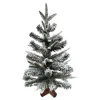 Outlet Christmas Forever TREE FLOCKED PINE 24″ PE & NOBLE MIXED PINE WITH WOODEN BASE