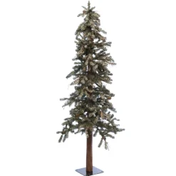 Discount Christmas Forever TREE FROSTED ALPINE 5′ 475T W/PINE CONES