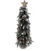Hot Christmas Forever TREE FROSTED DECORATED PINE 21.5″ W/ STAR TEE TOP & BASE