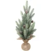 Online Christmas Forever TREE FROSTED PE PINE 20″ W/ PINE CONE & BURLAP BASE
