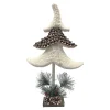 Sale Christmas Forever TREE KNOTCRAFT TABLE DECOR 19.5″ CREAM/NATURAL W/ NEEDLE PINE & BERRIES