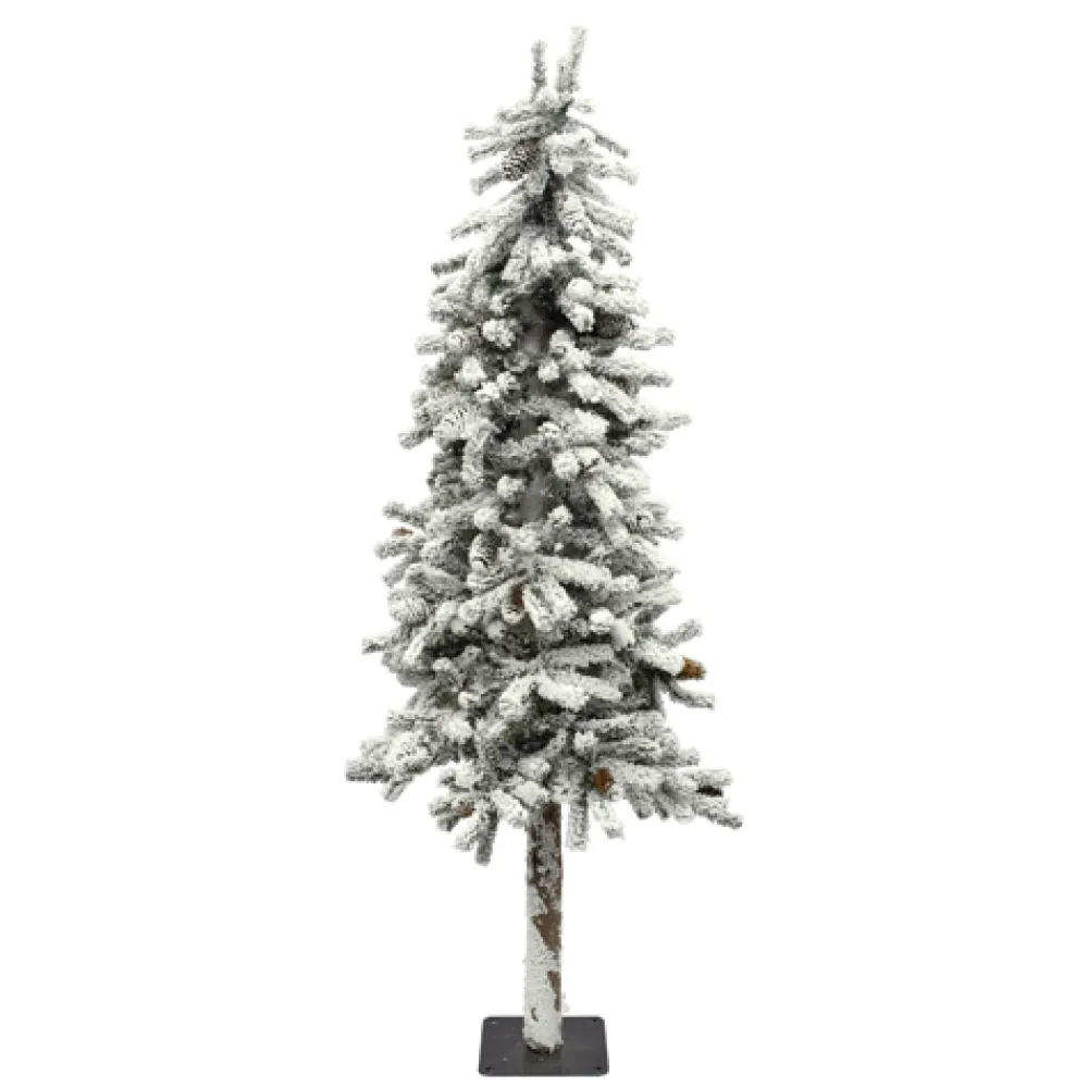 Discount Christmas Forever TREE MANNING ALPINE 5’x475T HEAVY FLOCKING W/ PINE CONES