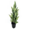 Outlet Christmas Forever TREE NAT. CEDAR 38″ W/ BLACK POT