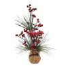 Discount Christmas Forever TREE NAT. NEEDLE PINE 16″ W/ PINE CONES & BURLAP BASE