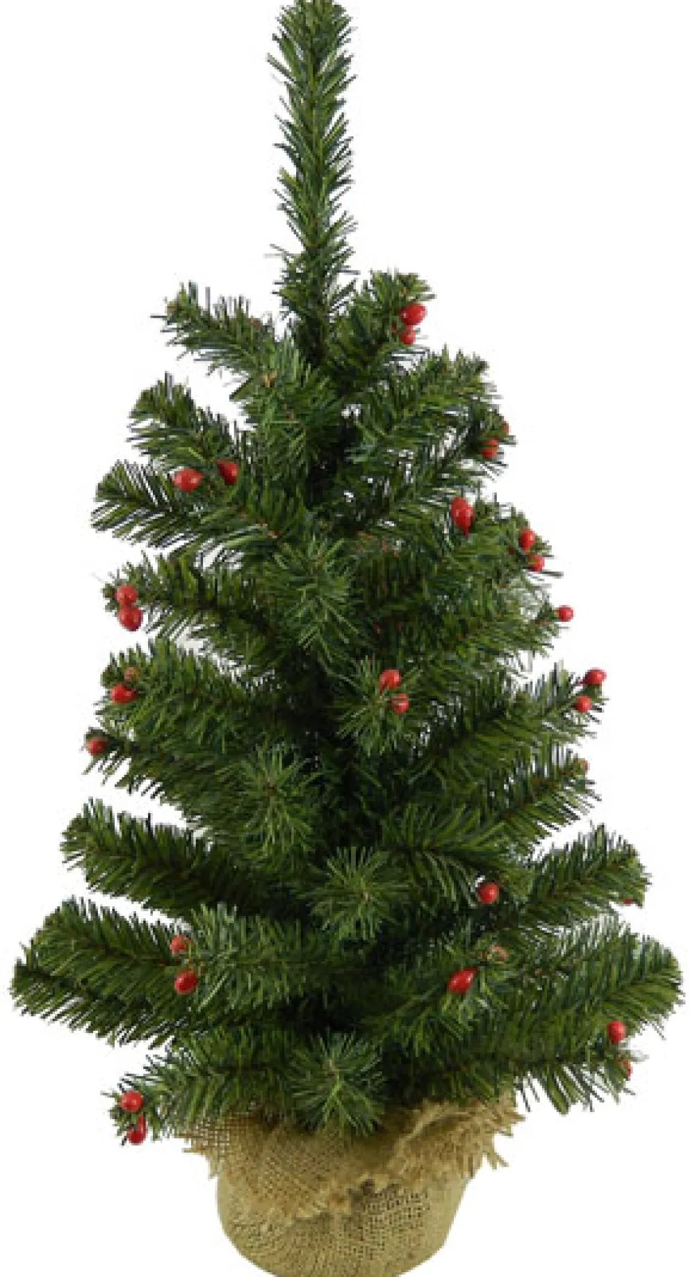 Sale Christmas Forever TREE NAT. PINE 24″ /67T CDN PINE W/RED BERRY W/ BURLAP BASE 2