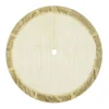 Discount Christmas Forever TREE SKIRT 48″ IVORY CABLE KNIT W/ FAUX FUR BORDER
